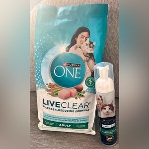 Live Clear Allergen-Reducing Cat Food and Rinse-Free Foam Cat Shampoo 🐱 MSRP=$33